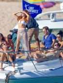 Sarah Hyland Booty in a Tiny White Bikini in Cabo San Lucas