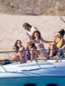 Sarah Hyland Booty in a Tiny White Bikini in Cabo San Lucas
