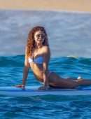 Sarah Hyland Booty in a Tiny White Bikini in Cabo San Lucas