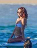 Sarah Hyland Booty in a Tiny White Bikini in Cabo San Lucas
