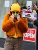 Selena Gomez on the Set of "Murders In The Building" in NYC
