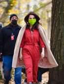 Selena Gomez on the Set of "Murders In The Building" in NYC