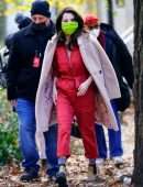 Selena Gomez on the Set of "Murders In The Building" in NYC