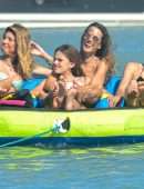 Alessandra Ambrosio in Bikini on a Yacht in Florianopolis