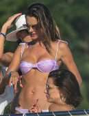 Alessandra Ambrosio in Bikini on a Yacht in Florianopolis