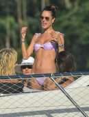 Alessandra Ambrosio in Bikini on a Yacht in Florianopolis