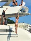 Alessandra Ambrosio in Bikini on a Yacht in Florianopolis