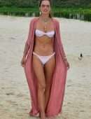 Alessandra Ambrosio in Bikini with Friends on the Beach in Florianopolis