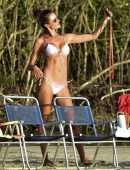 Alessandra Ambrosio in Bikini with Friends on the Beach in Florianopolis