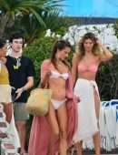 Alessandra Ambrosio in Bikini with Friends on the Beach in Florianopolis
