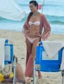 Alessandra Ambrosio in Bikini with Friends on the Beach in Florianopolis