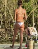 Alessandra Ambrosio in Bikini with Friends on the Beach in Florianopolis