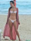 Alessandra Ambrosio in Bikini with Friends on the Beach in Florianopolis