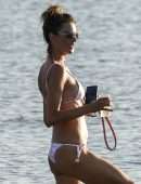Alessandra Ambrosio in Bikini with Friends on the Beach in Florianopolis