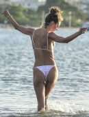 Alessandra Ambrosio in Bikini with Friends on the Beach in Florianopolis