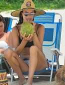 Alessandra Ambrosio in Bikini on the Beach in Florianopolis