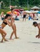 Alessandra Ambrosio in Bikini on the Beach in Florianopolis
