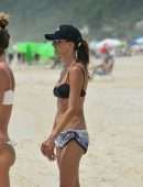 Alessandra Ambrosio in Bikini on the Beach in Florianopolis