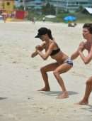 Alessandra Ambrosio in Bikini on the Beach in Florianopolis