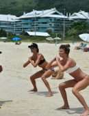 Alessandra Ambrosio in Bikini on the Beach in Florianopolis