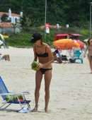 Alessandra Ambrosio in Bikini on the Beach in Florianopolis