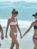 Alessandra Ambrosio in Bikini on the Beach in Florianopolis