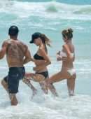 Alessandra Ambrosio in Bikini on the Beach in Florianopolis