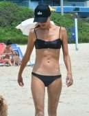 Alessandra Ambrosio in Bikini on the Beach in Florianopolis
