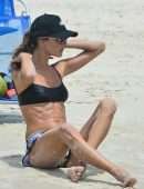 Alessandra Ambrosio in Bikini on the Beach in Florianopolis