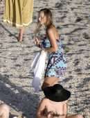 Alexis Ren Booty for Photoshoot at the Beach in St. Barths