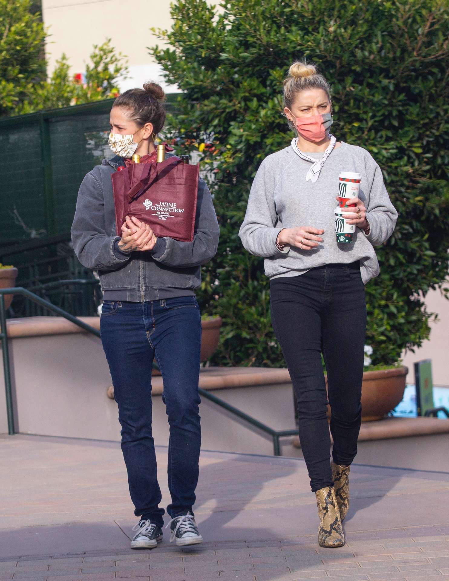 Amber Heard in Jeans, Out with her Girlfriend in San Diego