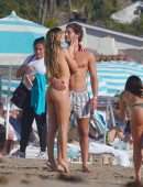 Delilah Belle Hamlin and Amelia Hamlin in Tiny Bikinis on the Beach in Santa Barbara