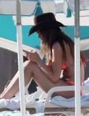 Delilah Belle Hamlin and Amelia Hamlin in Tiny Bikinis on the Beach in Santa Barbara
