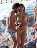 Delilah Belle Hamlin and Amelia Hamlin in Tiny Bikinis on the Beach in Santa Barbara