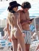 Delilah Belle Hamlin and Amelia Hamlin in Tiny Bikinis on the Beach in Santa Barbara