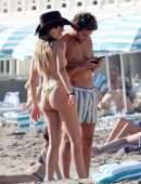 Delilah Belle Hamlin and Amelia Hamlin in Tiny Bikinis on the Beach in Santa Barbara
