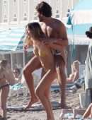Delilah Belle Hamlin and Amelia Hamlin in Tiny Bikinis on the Beach in Santa Barbara