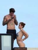 Bella Thorne Cleavage and Booty in a Tiny Thong Bikini in Tulum
