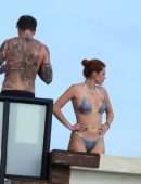Bella Thorne Cleavage and Booty in a Tiny Thong Bikini in Tulum