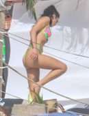 Dua Lipa Booty in a Small Colourful Bikini in Tulum