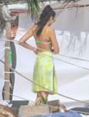 Dua Lipa Booty in a Small Colourful Bikini in Tulum