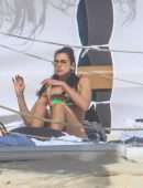 Dua Lipa Booty in a Small Colourful Bikini in Tulum