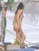 Dua Lipa Booty in a Small Colourful Bikini in Tulum