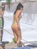 Dua Lipa Booty in a Small Colourful Bikini in Tulum
