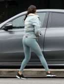 Eiza Gonzalez Booty in Tights Picking up Juice in Los Angeles