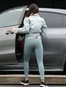 Eiza Gonzalez Booty in Tights Picking up Juice in Los Angeles
