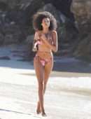 Imaan Hammam Booty for Victoria's Secret Photoshoot in St Barts