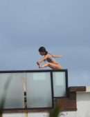 Jen Selter Booty in Bikini Stretching for Photoshoot in Tulum