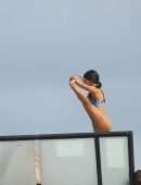 Jen Selter Booty in Bikini Stretching for Photoshoot in Tulum
