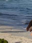 Jennifer Lopez Booty in Red Bikini at the Beach in Turk and Caicos